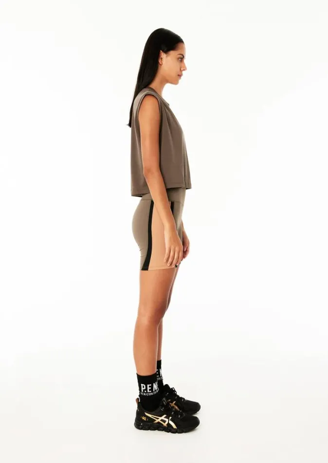 Shop PERFECT SCORE TANK IN KHAKI PE Nation Tees and Tanks