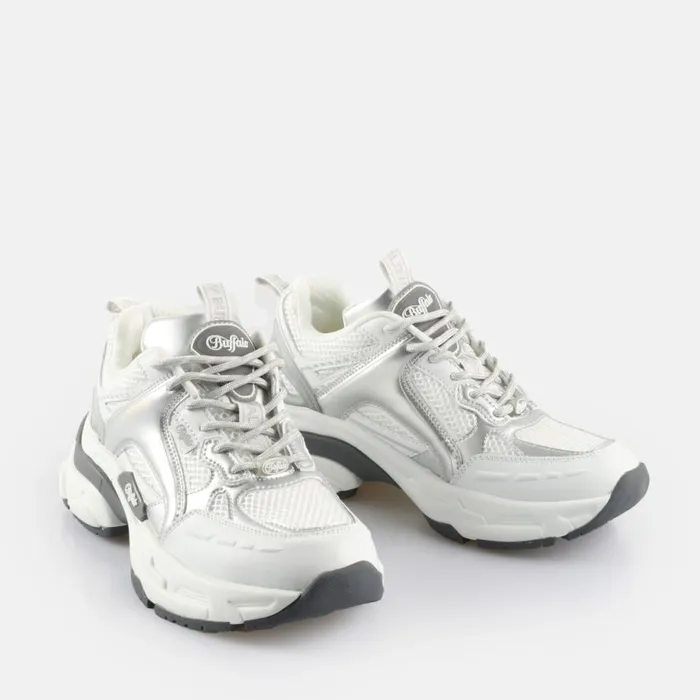 Shop Sneakers BUFFALO BFL TIGER 8211 VEGAN NAPPAMESH 8211 WHITESILVER Whitesilver Shop Sneakers BUFFALO BFL TIGER 8211 VEGAN NAPPAMESH 8211 WHITESILVER Whitesilver