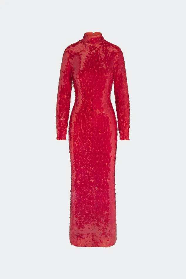 Simon Miller Dresses Sequin Sculpty Dress In Chili 8211 Women