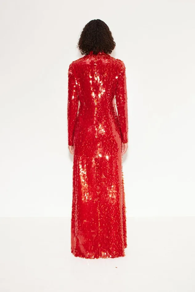 Simon Miller Dresses Sequin Sculpty Dress In Chili 8211 Women