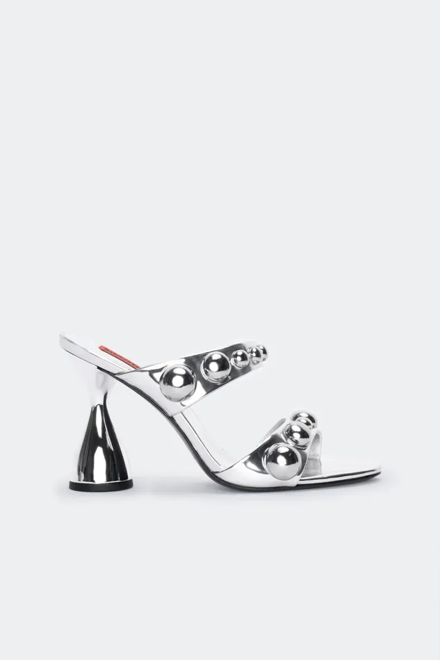 Simon Miller Heels Dome Stud Verner Heel In Silver 8211 Women
