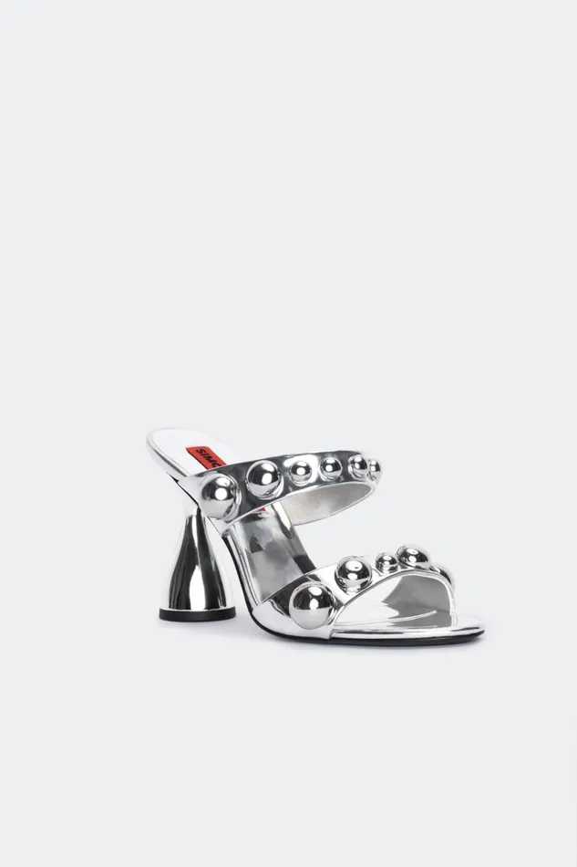 Simon Miller Heels Dome Stud Verner Heel In Silver 8211 Women Simon Miller Heels Dome Stud Verner Heel In Silver 8211 Women