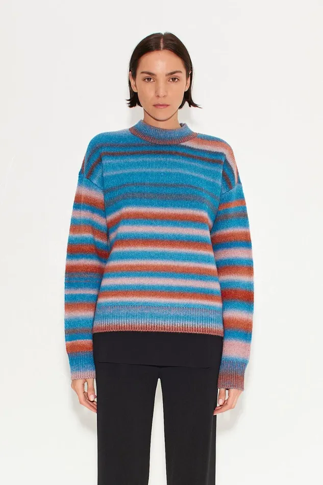 Simon Miller Knitwear Calder Knit Sweater In Matisse Blue Multi 8211 Women