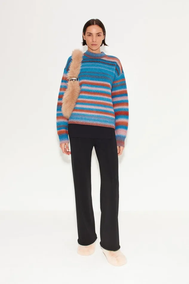 Simon Miller Knitwear Calder Knit Sweater In Matisse Blue Multi 8211 Women Simon Miller Knitwear Calder Knit Sweater In Matisse Blue Multi 8211 Women