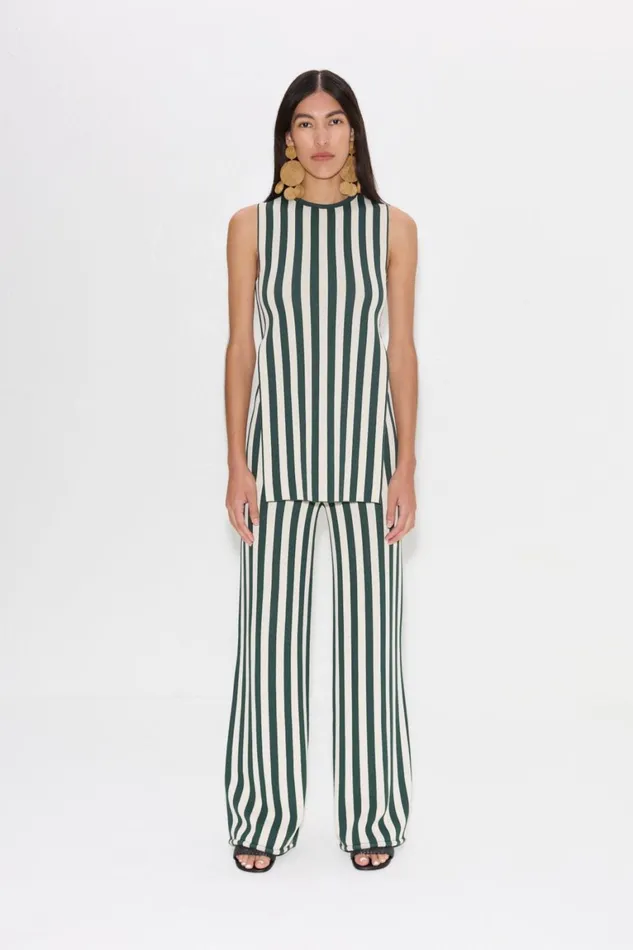 Simon Miller Knitwear Knits By Jabber Pant In Gummy GreenEcru 8211 Women