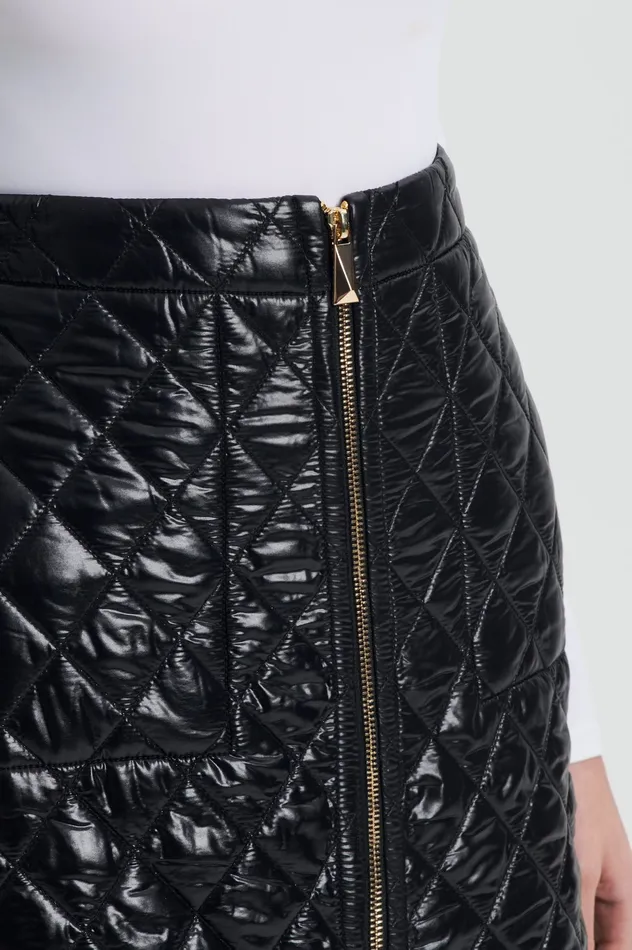Skirts Scanlan Theodore Women QUILTED SKIRT BLACK Skirts Scanlan Theodore Women QUILTED SKIRT BLACK