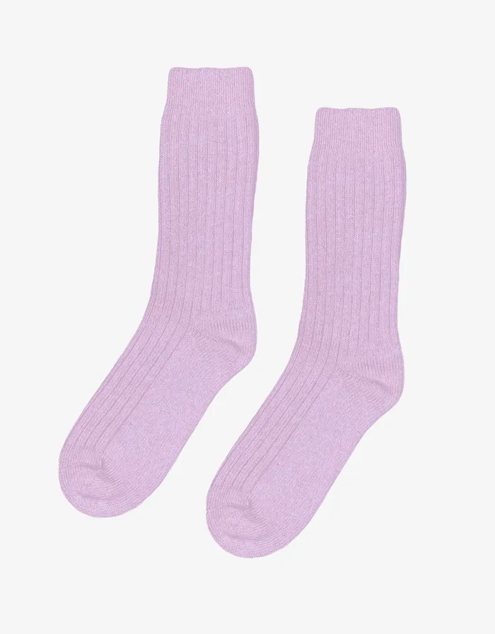 Socks Colorfulstandard Men Merino Wool Blend Sock 8211 Soft Lavender
