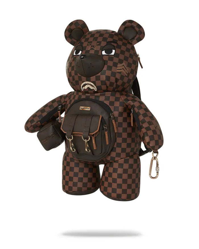 SPRAYGROUND Teddy Bear Backpacks CHECKMATE ROYALE MONEYBEAR TEDDYBEAR BACKPACK 8211 Universal SPRAYGROUND Teddy Bear Backpacks CHECKMATE ROYALE MONEYBEAR TEDDYBEAR BACKPACK 8211 Universal