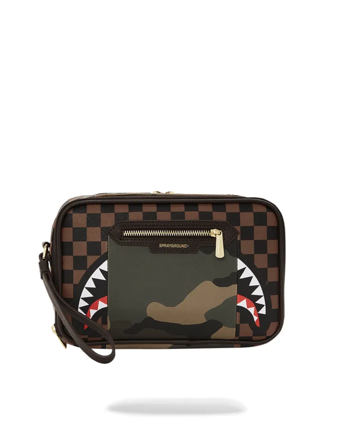 SPRAYGROUND Toiletries Aka Money Bags EXTERIOR GOLD ZIP POCKET SHARKS IN PARIS TOILETRY BRICKSIDE BAG 8211 Universal SPRAYGROUND Toiletries Aka Money Bags EXTERIOR GOLD ZIP POCKET SHARKS IN PARIS TOILETRY BRICKSIDE BAG 8211 Universal