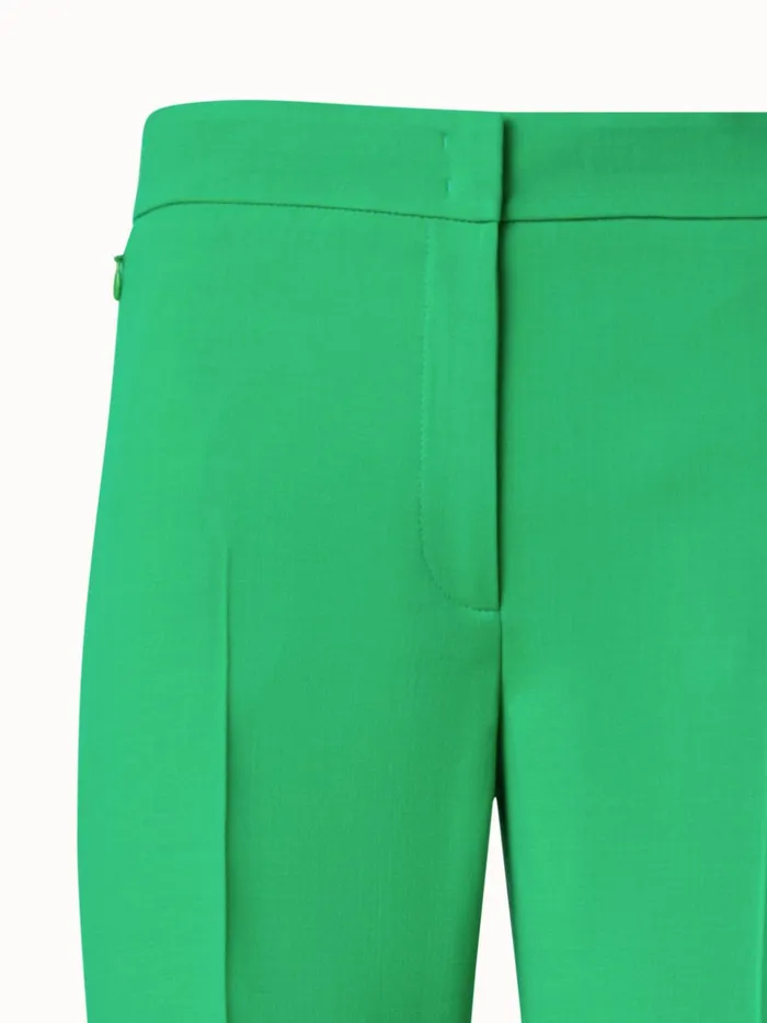Straight Wool DoubleFace Pants Leaf Women Akris Pants