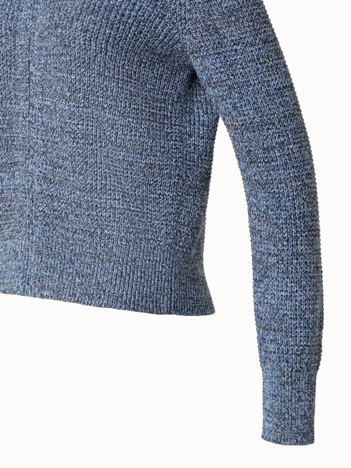 Structured Cotton Knit Cardigan Denim Women Akris Knitwear