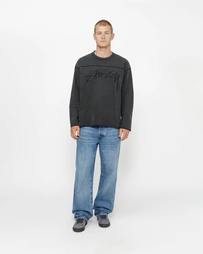 Stussy Knits FOOTBALL CREW PIGMENT DYED COTTON 8211 MenWomen
