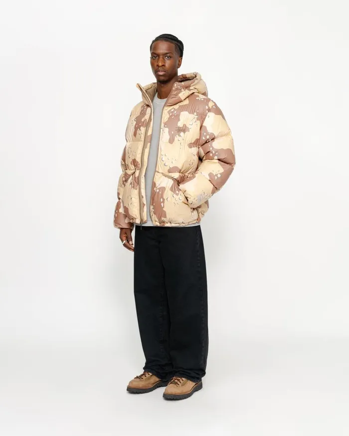 Stussy Outerwear DOWN PARKA CAMO RIPSTOP Khaki 8211 MenWomen