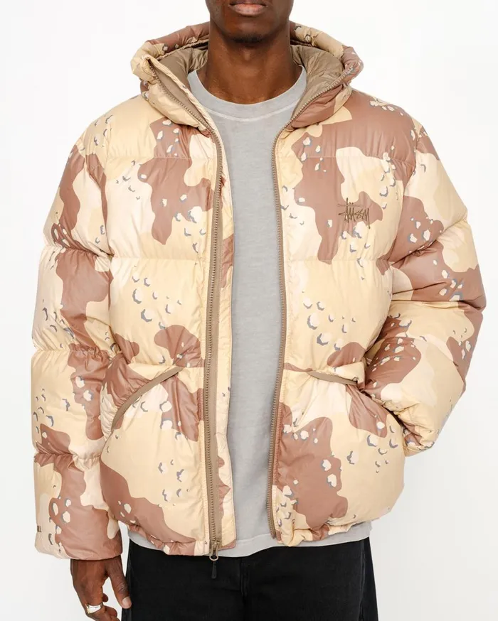 Stussy Outerwear DOWN PARKA CAMO RIPSTOP Khaki 8211 MenWomen