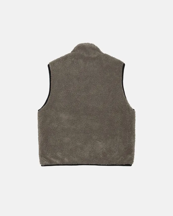 Stussy Outerwear SHERPA REVERSIBLE VEST Stone 8211 MenWomen