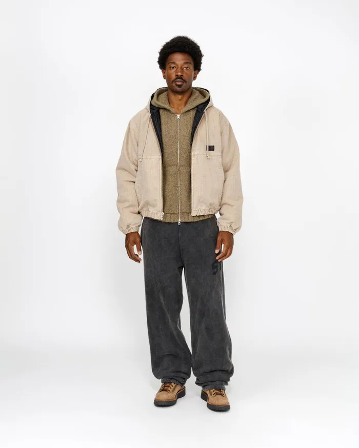 Stussy Outerwear WORK JACKET CANVAS NEEDLE PUNCH Khaki 8211 MenWomen