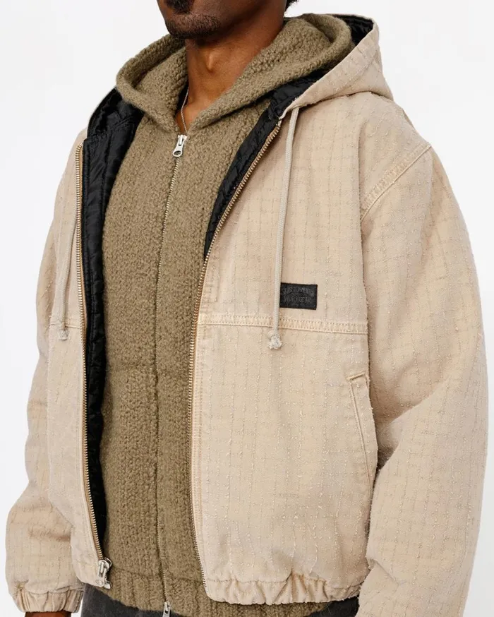 Stussy Outerwear WORK JACKET CANVAS NEEDLE PUNCH Khaki 8211 MenWomen