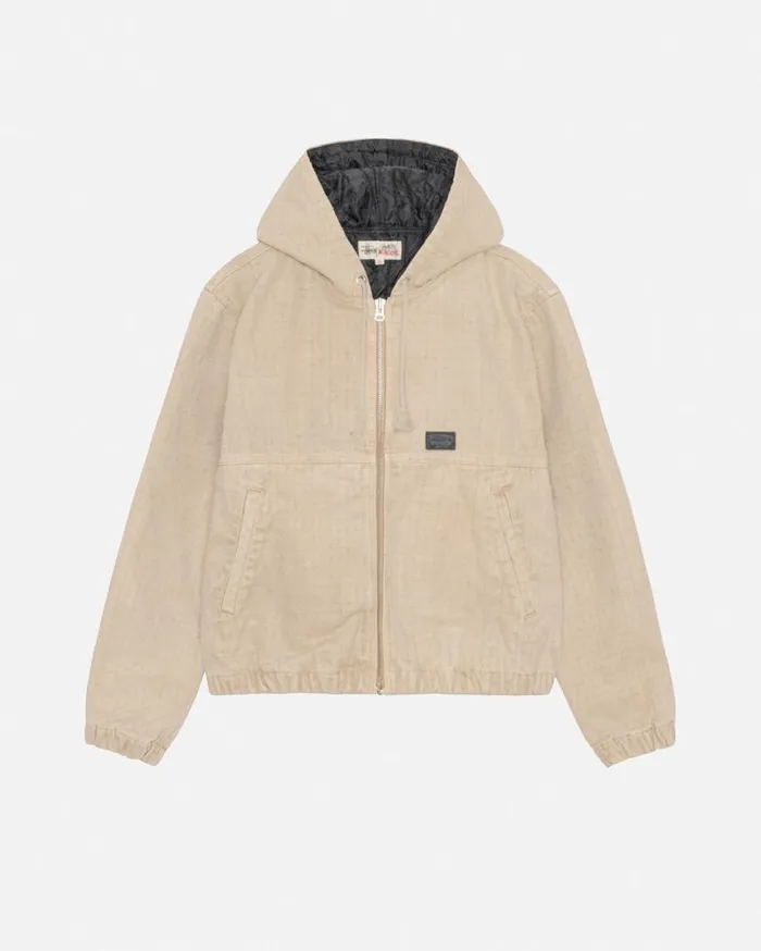 Stussy Outerwear WORK JACKET CANVAS NEEDLE PUNCH Khaki 8211 MenWomen