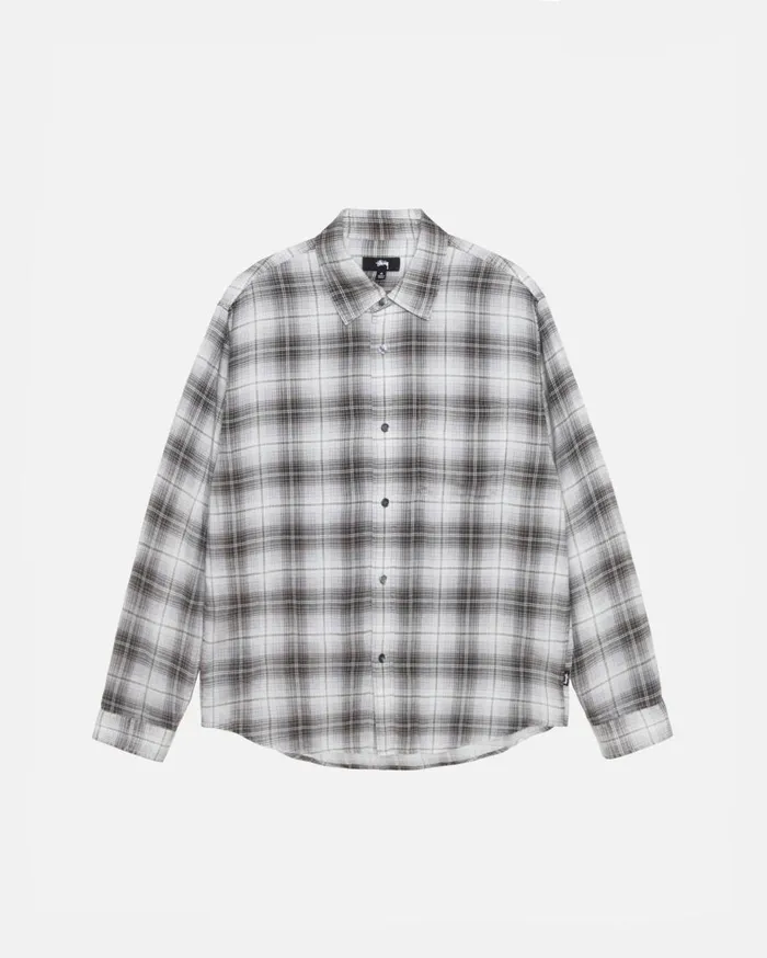 Stussy Shirts MATTHEW SHIRT LG PRINTED PLAID Brown 8211 MenWomen