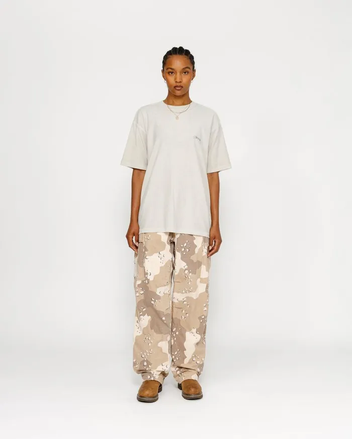 Stussy Tees LAZY TEE Bone 8211 MenWomen