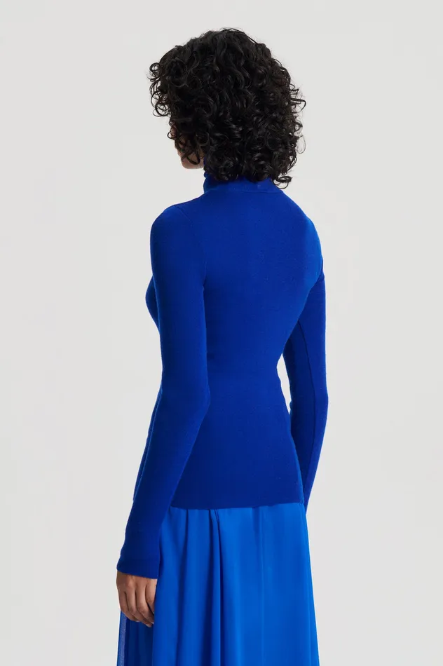 Tops BABYWOOL POLO COBALT 8211 Scanlan Theodore Women Tops BABYWOOL POLO COBALT 8211 Scanlan Theodore Women