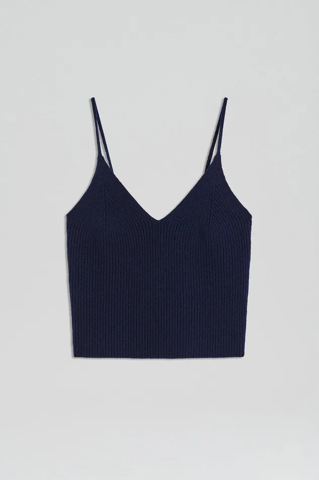 Tops CASHMERE CAMISOLE NAVY X Scanlan Theodore Women Tops CASHMERE CAMISOLE NAVY X Scanlan Theodore Women