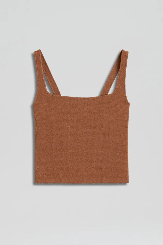 Tops CREPE KNIT SQUARE CAMISOLE SPICE Scanlan Theodore Women