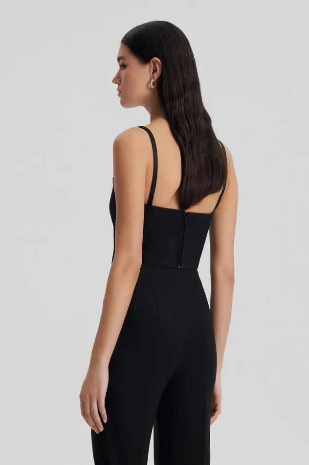 Tops Scanlan Theodore Women SATIN BUSTIER BLACK Tops Scanlan Theodore Women SATIN BUSTIER BLACK