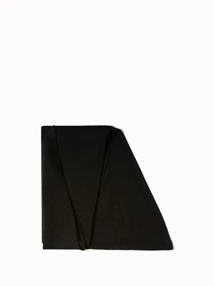Trapezoid Shaped Scarf From Cashmere Silk Black Women Akris Cashmere