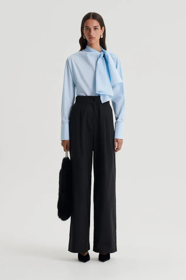 Trousers Women Scanlan Theodore PLEAT CARGO TROUSER BLACK