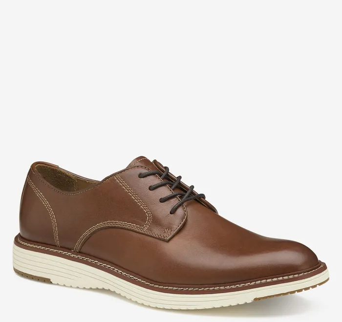 Upton Plain Toe Tan Full Grain LaceUps Johnston and Murphy Men