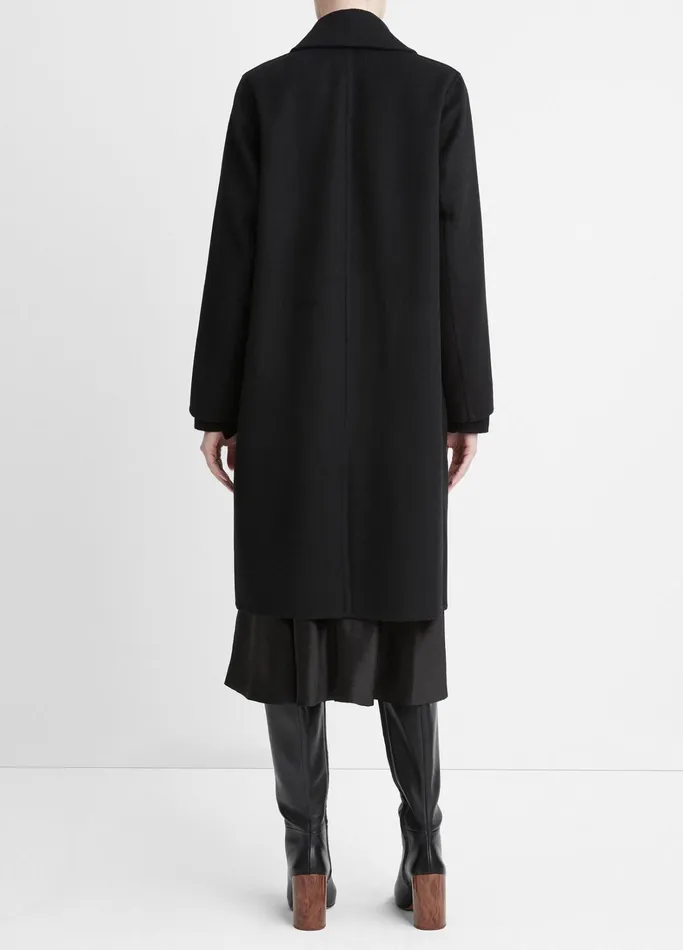 Vince Jackets and Outerwear Women Classic Straight Coat Black