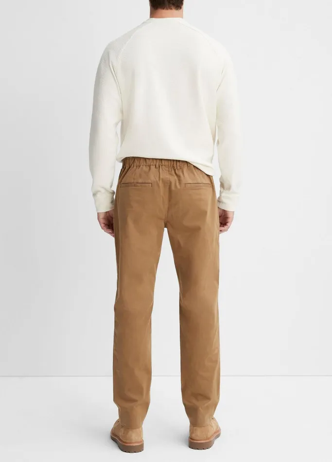 Vince Pants and Shorts Men Sueded Twill Garment Dye Pant Washed Dark Taupe Sand