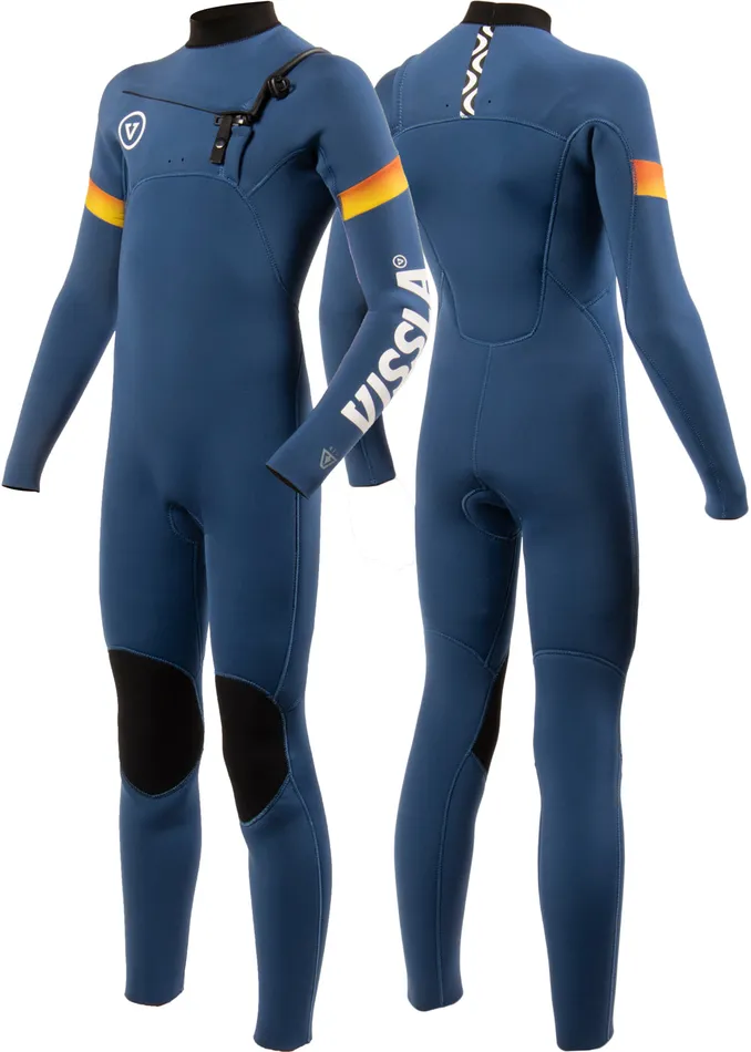 Wetsuits Vissla Youth 7 Seas Boys Raditude 43 Full Chest Zip Wetsuit Harbor Blue Wetsuits Vissla Youth 7 Seas Boys Raditude 43 Full Chest Zip Wetsuit Harbor Blue