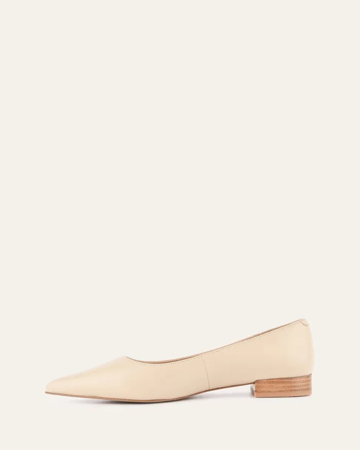 Women Anita dress flat sand leather BALLET jomercer Women Anita dress flat sand leather BALLET jomercer