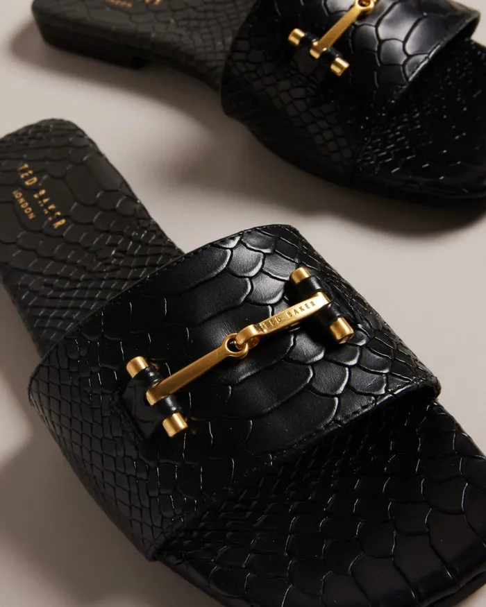 Women ASHINU 8211 Leather Equestrian Sandals Black Ted Baker Sandals and Sliders Women ASHINU 8211 Leather Equestrian Sandals Black Ted Baker Sandals and Sliders