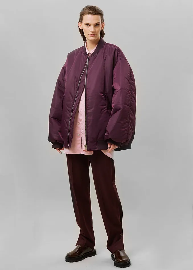 Women Astra Bomber Jacket 8211 Royal Purple The Frankie Shop Outerwear