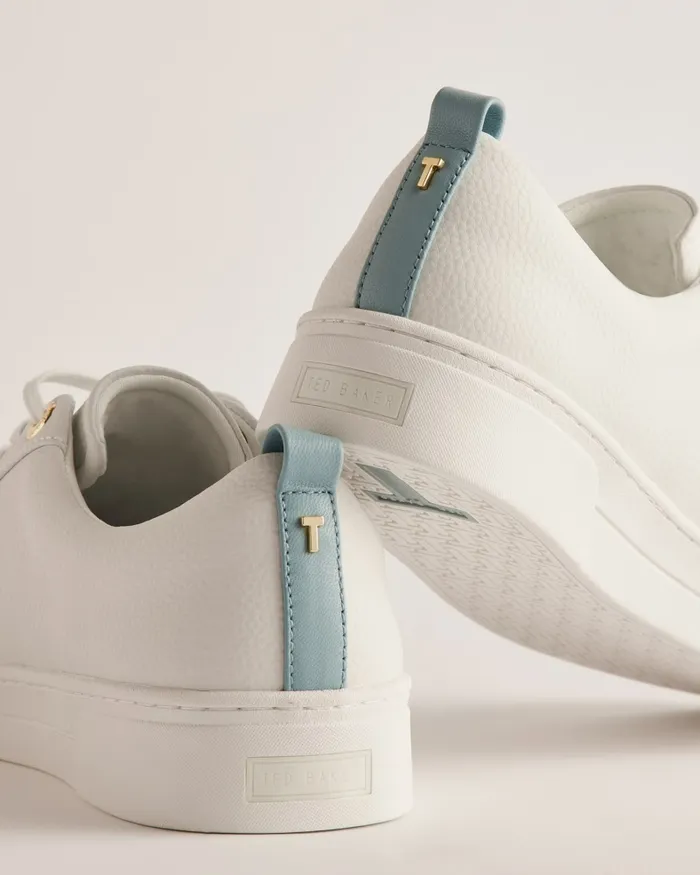 Women BAILY 8211 Branded Webbing Cupsole Trainers Blue Ted Baker Trainers