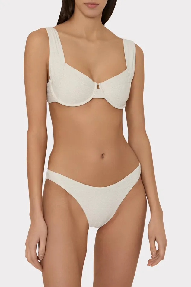 Women Bikinis Milly Chevron Underwire Bikini Top Beigegold