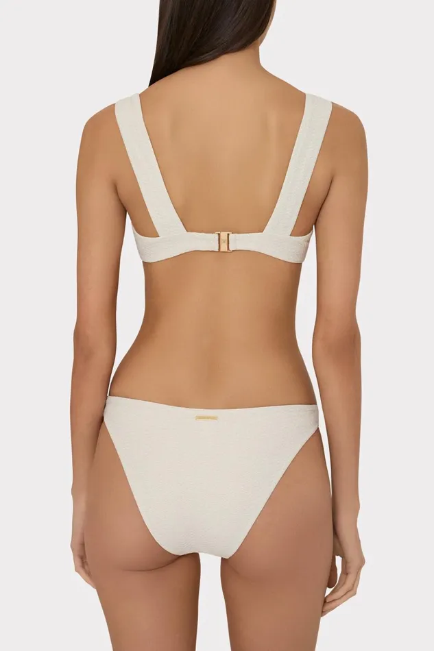 Women Bikinis Milly Chevron Underwire Bikini Top Beigegold