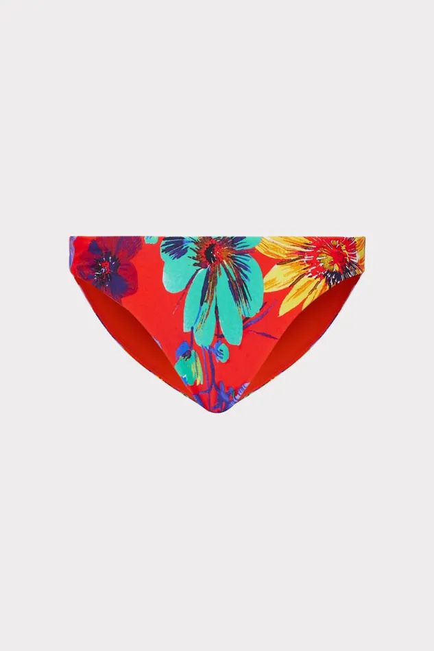 Women Bikinis Milly Margot Bikini Bottom Red Multi