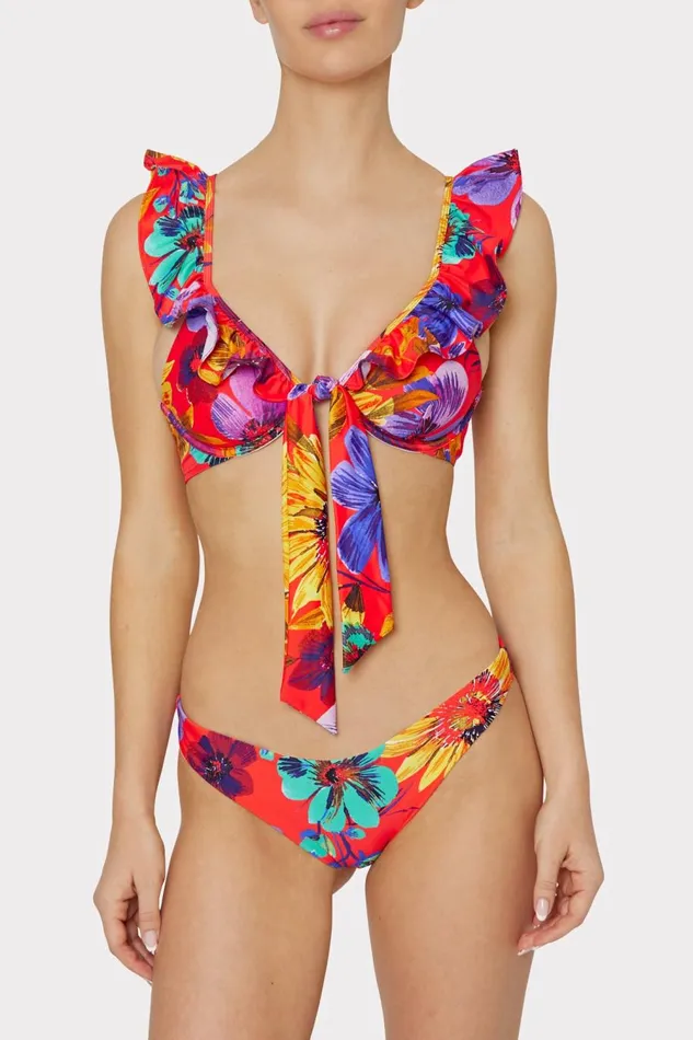 Women Bikinis Milly Margot Bikini Bottom Red Multi Women Bikinis Milly Margot Bikini Bottom Red Multi