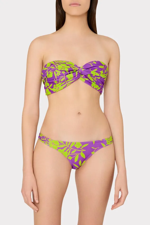 Women Bikinis Milly Marigold Aroma Ruched Sides Bikini Bottom Purple Multi Women Bikinis Milly Marigold Aroma Ruched Sides Bikini Bottom Purple Multi