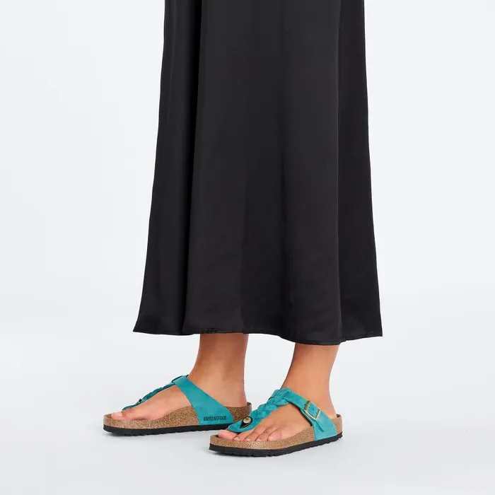 Women Birkenstock Thong Gizeh Braided Biscay Bay