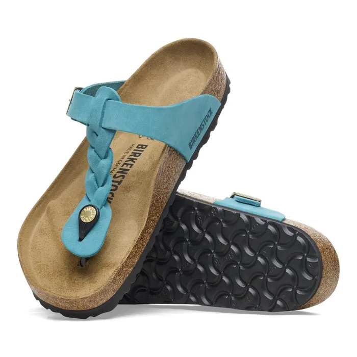 Women Birkenstock Thong Gizeh Braided Biscay Bay