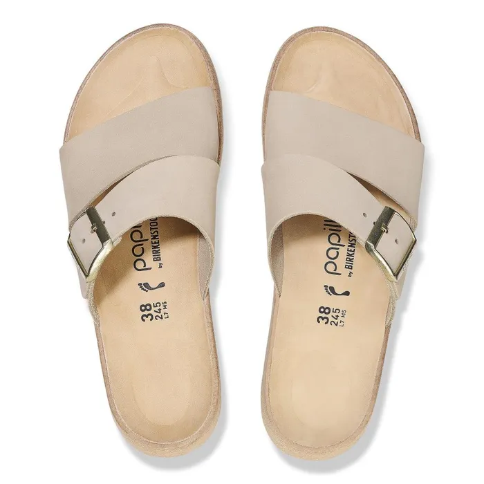 Women Birkenstock TwoStrap Almina Sandcastle