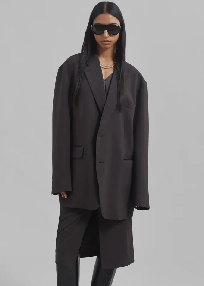 Women Brooklyn Blazer 8211 Charcoal The Frankie Shop Outerwear