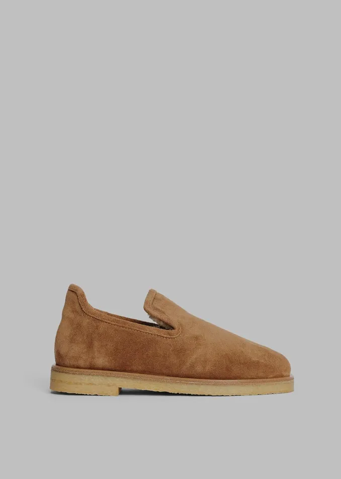 Women By Malene Birger Romine Suede Slippers 8211 Tobacco Brown The Frankie Shop