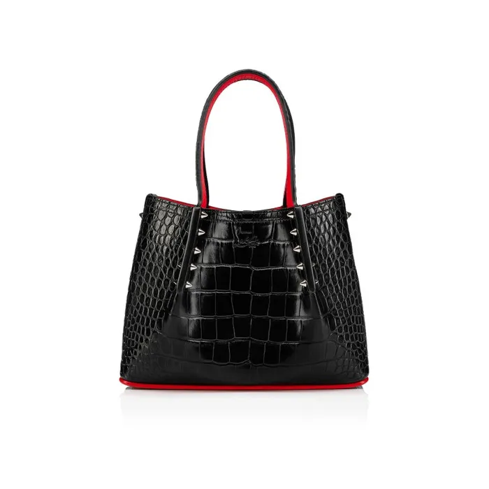 Women Cabarock Mini Tote Bag 8211 Alligator Embossed Calf Leather 8211 Black Christian Louboutin Mini Bags Women Cabarock Mini Tote Bag 8211 Alligator Embossed Calf Leather 8211 Black Christian Louboutin Mini Bags