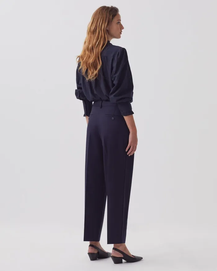 Women Camille 8211 Pleated Trousers Night Sky Comptoir Des Cotonniers Trousers Women Camille 8211 Pleated Trousers Night Sky Comptoir Des Cotonniers Trousers